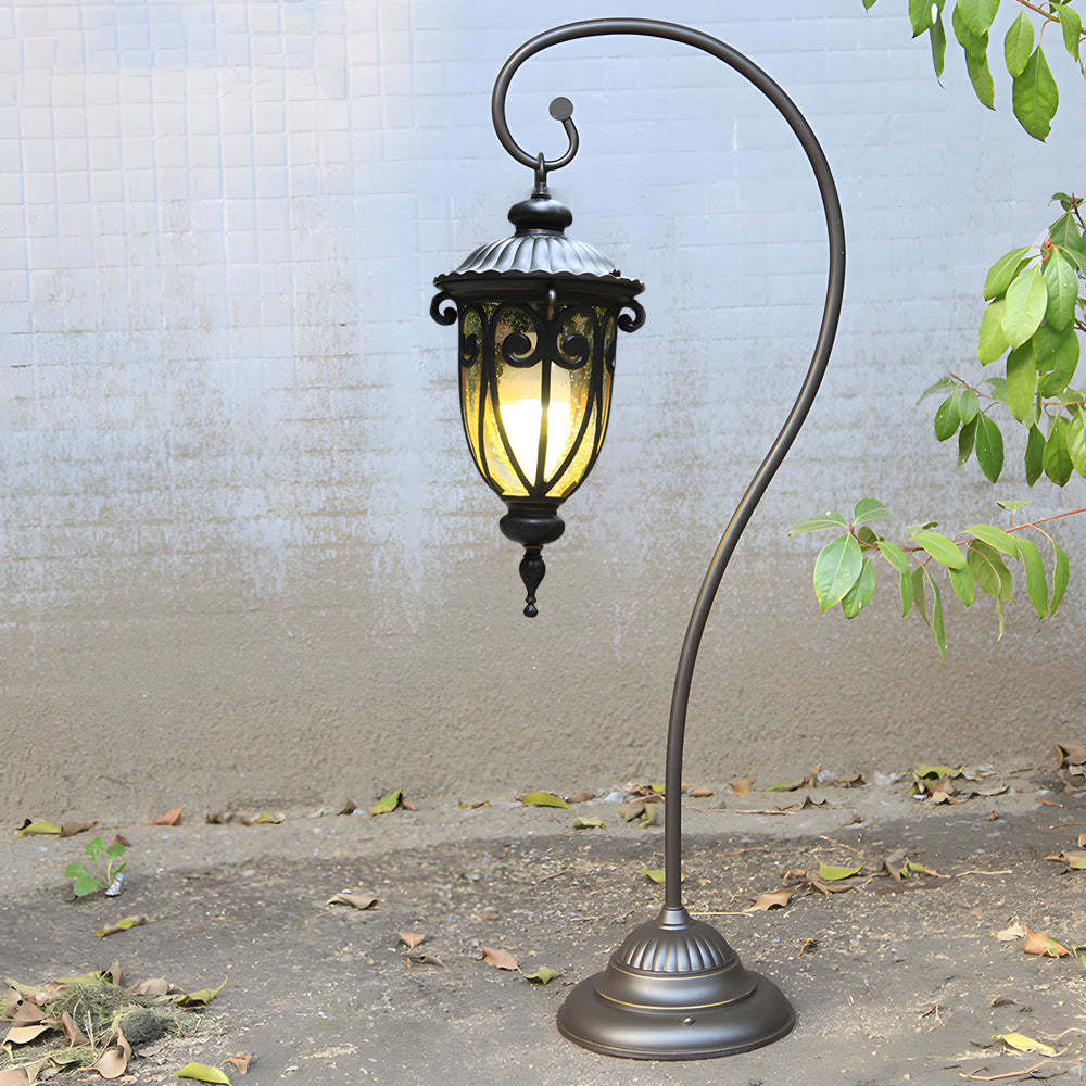 Waterproof Lantern Raindrops Glass Shade European Outdoor Lawn Lights-Lighom