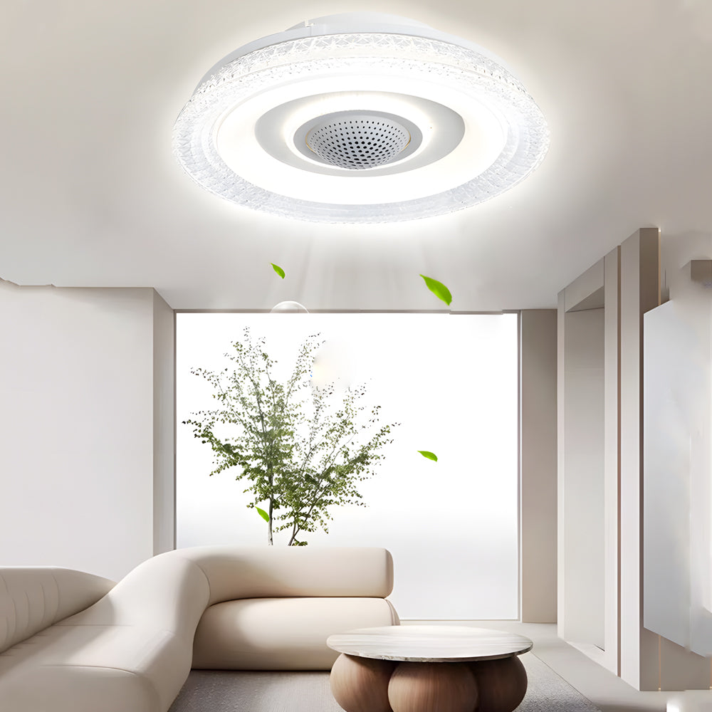20" 6-Speed Bladeless Smart Dimmable LED Ceiling Fan