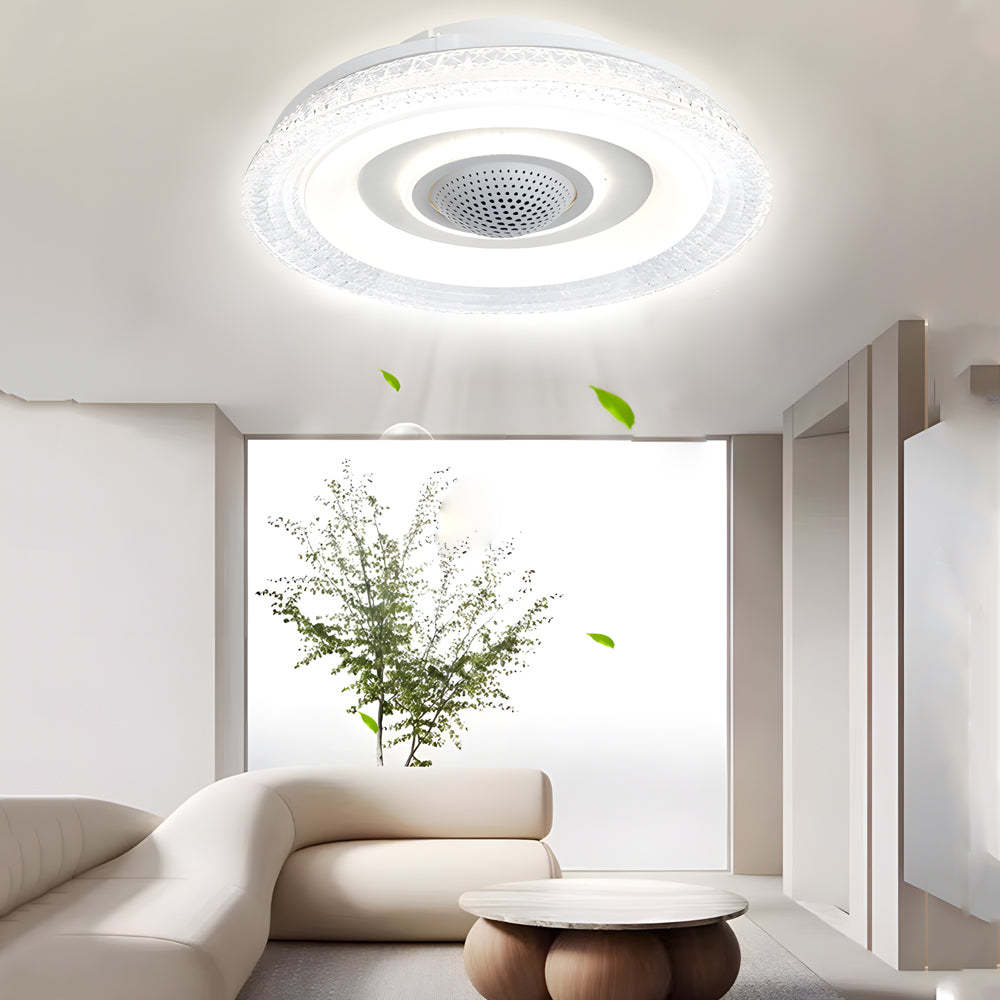 20" 6-Speed Bladeless Smart Dimmable LED Ceiling Fan