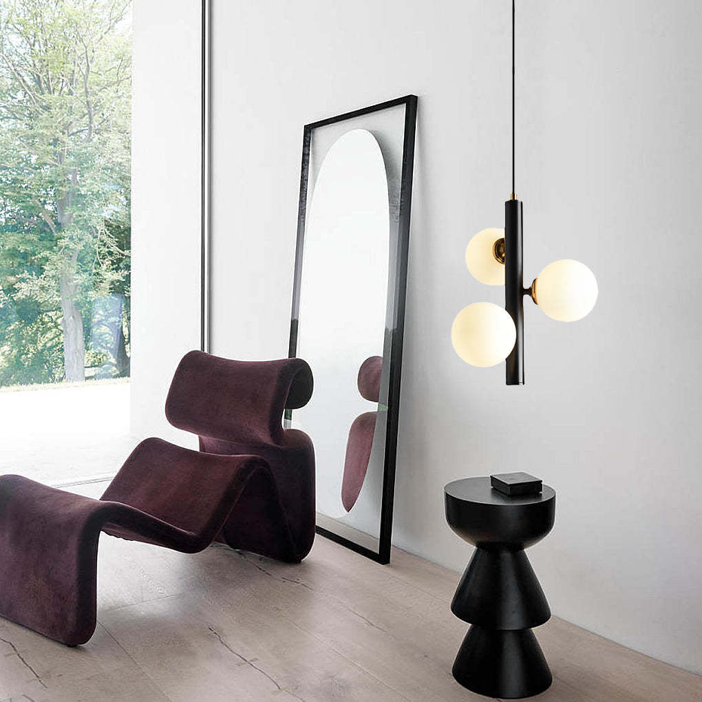 Three Glass Ball LED Nordic Dining Chandelier