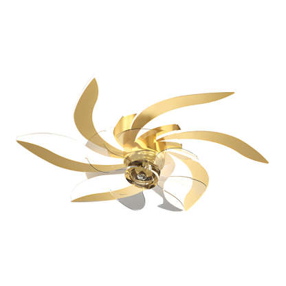 Flowers Leaves Shake-Head 3-Step Dimming Ceiling Fan