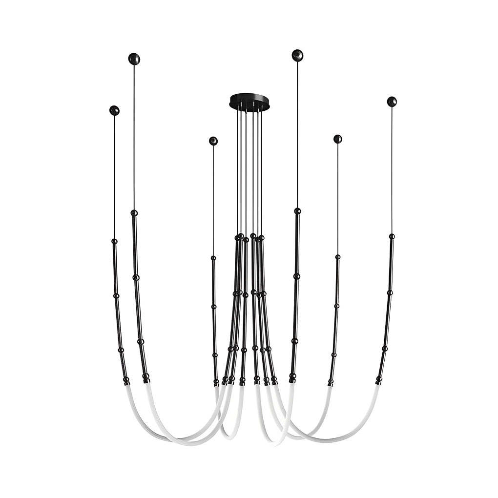 Minimalist Bamboo Knot Modern Staircase Chandelier