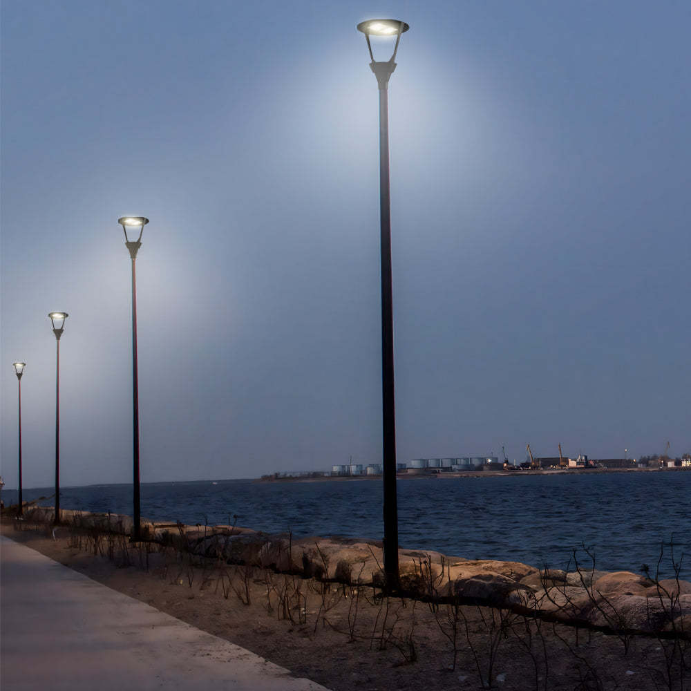 21-inch Black Post Top LED Light Fixture-Lighom