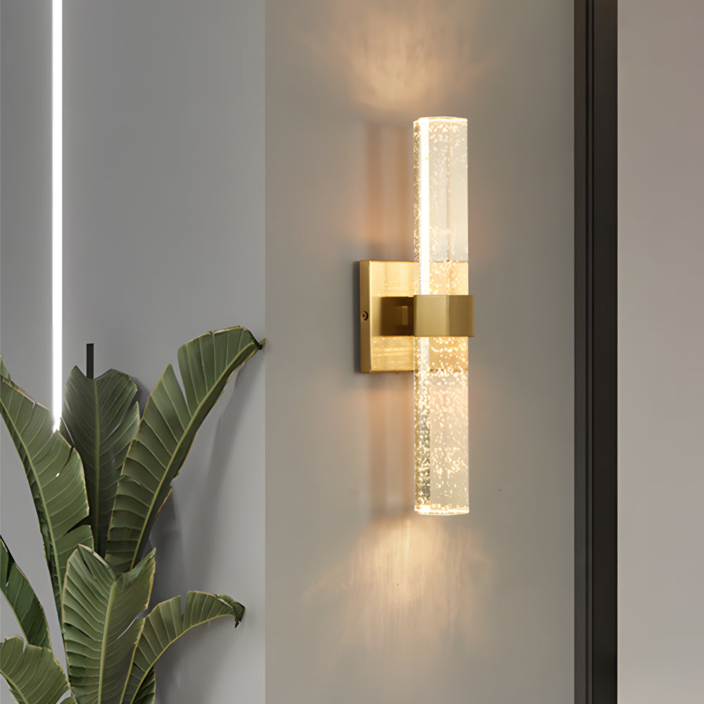 Bubble Crystal Strip Up-Down Modern Wall Lamp