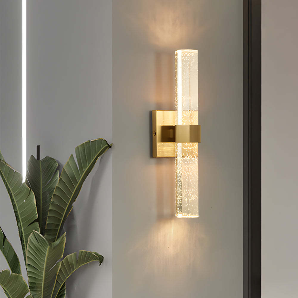 Bubble Crystal Strip Up-Down Modern Wall Lamp