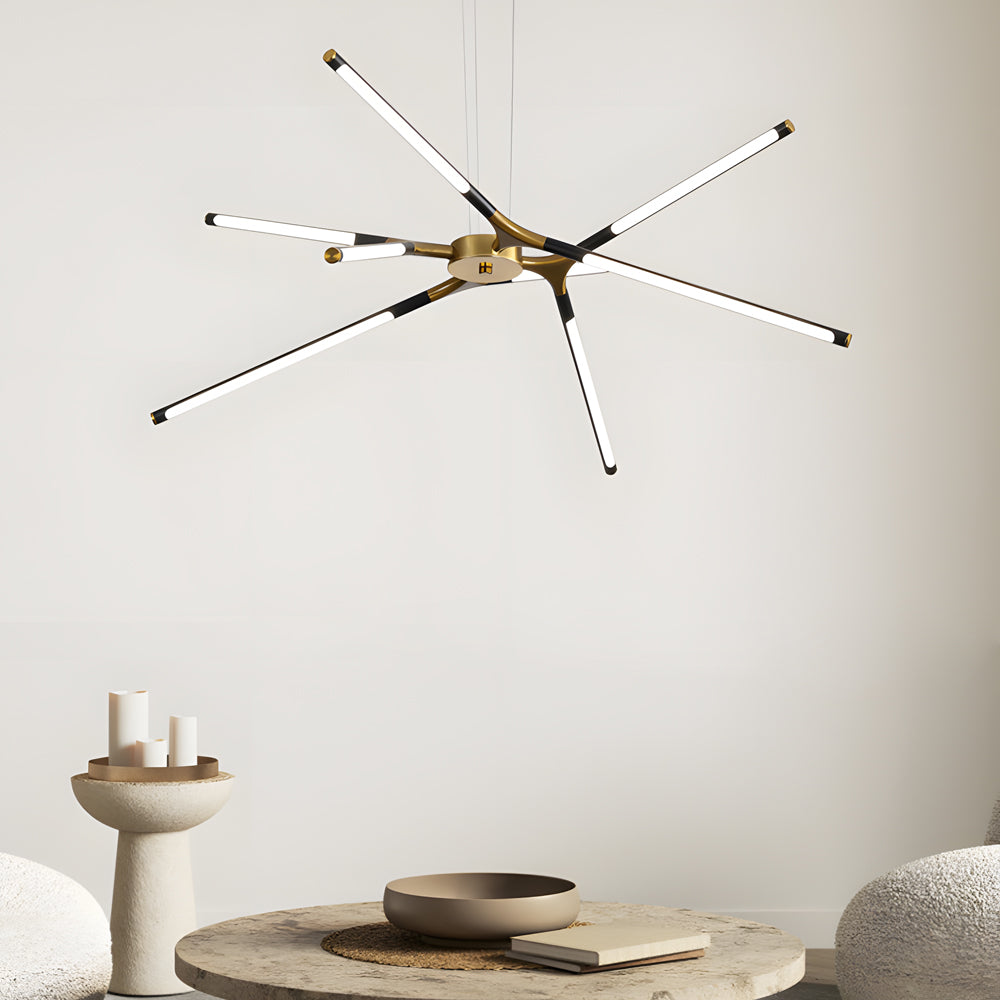 LED Dimmable Linear Sputnik Chandelier