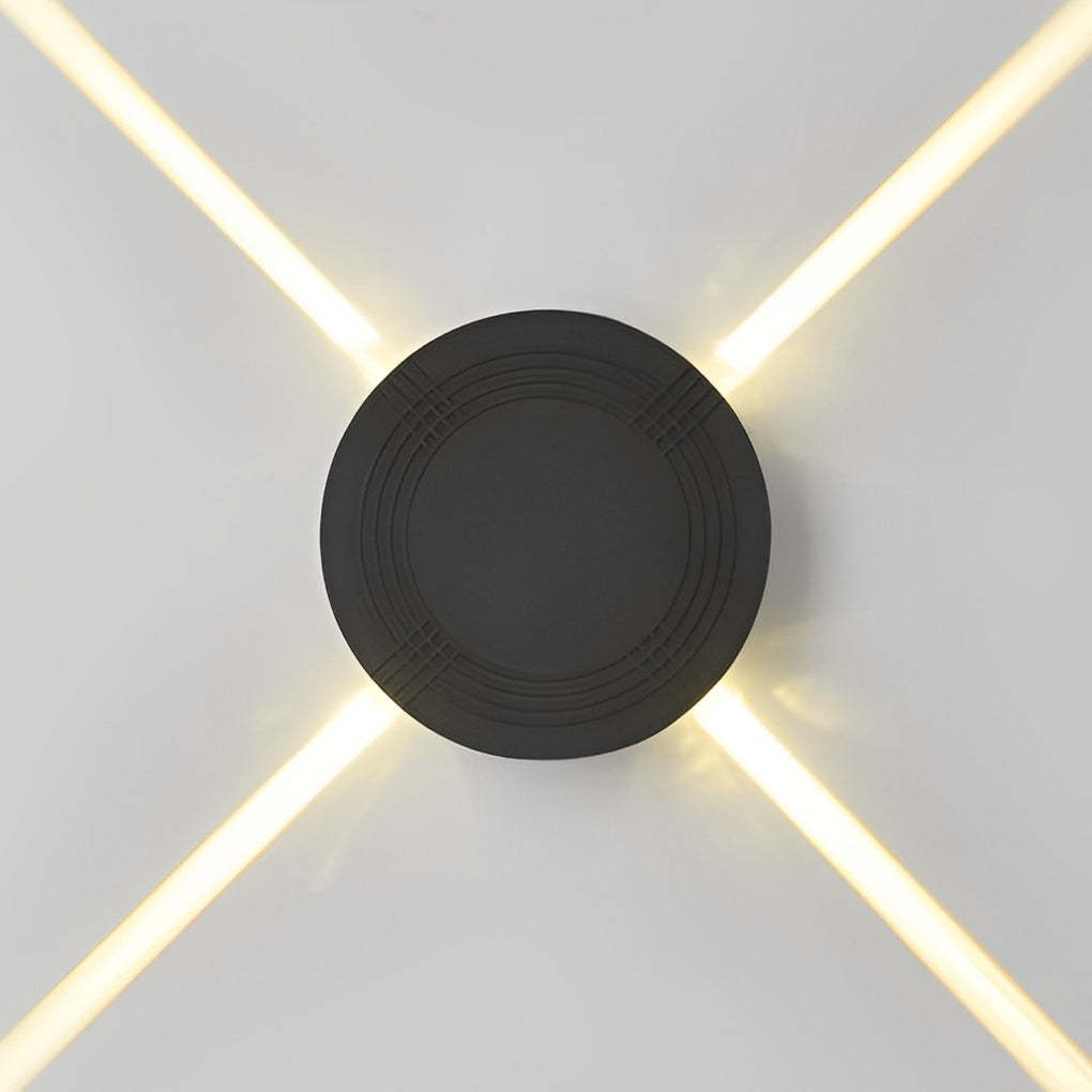 Round Square LED 12W Cross Star Lights Waterproof Modern Wall Lamp-Lighom