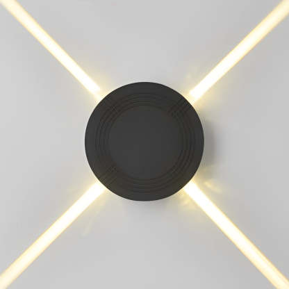 Round Square LED 12W Cross Star Lights Waterproof Modern Wall Lamp-Lighom