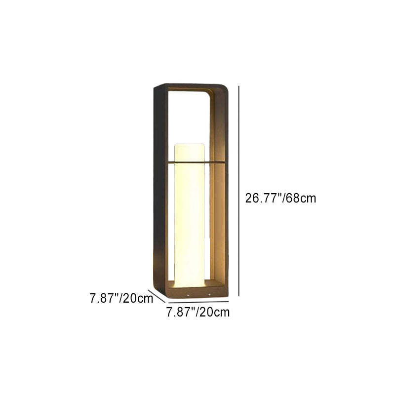 Minimalist Solar Cubic Landscape Light
