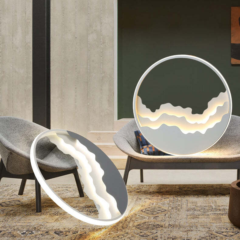 Nordic Sea Wave Round LED Flush Mount Light