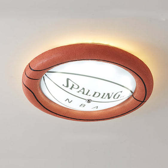 Resin Basketball LED Flush Mount Light