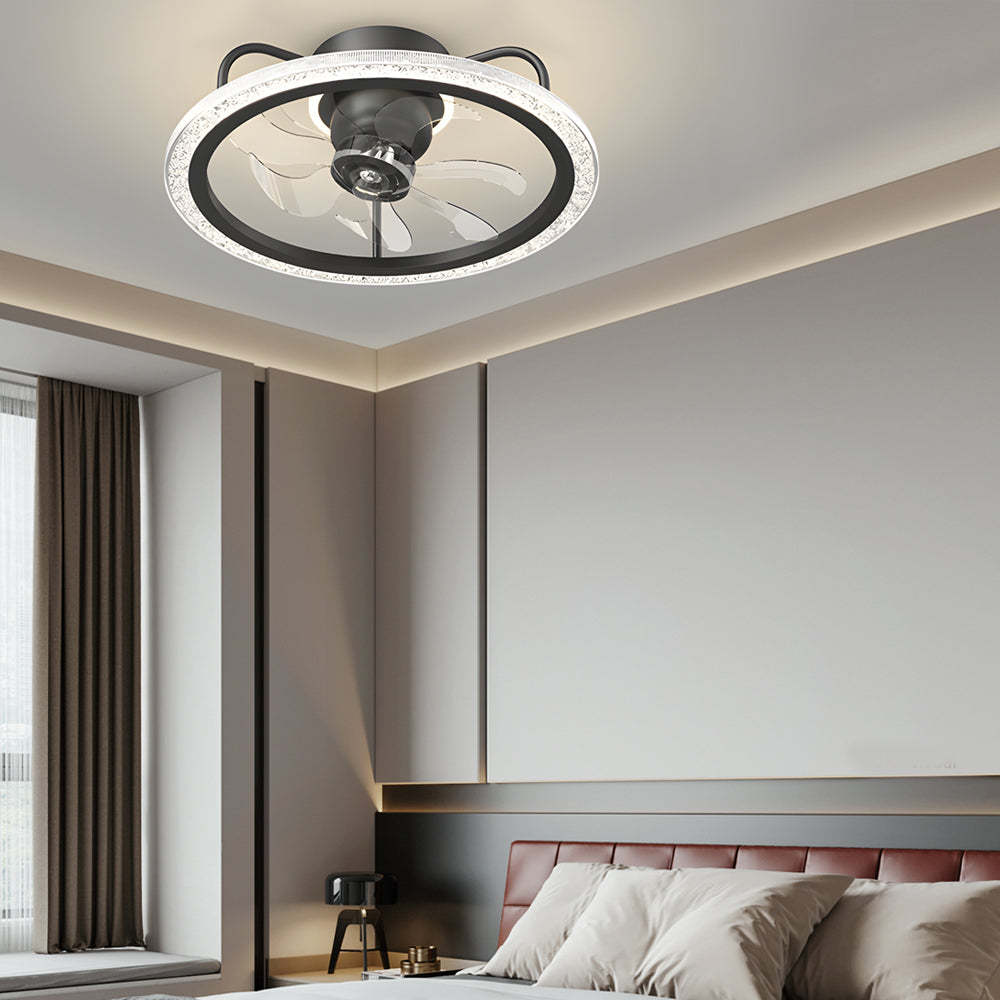 360° Shake-Head Round 3-Step Modern Fan
