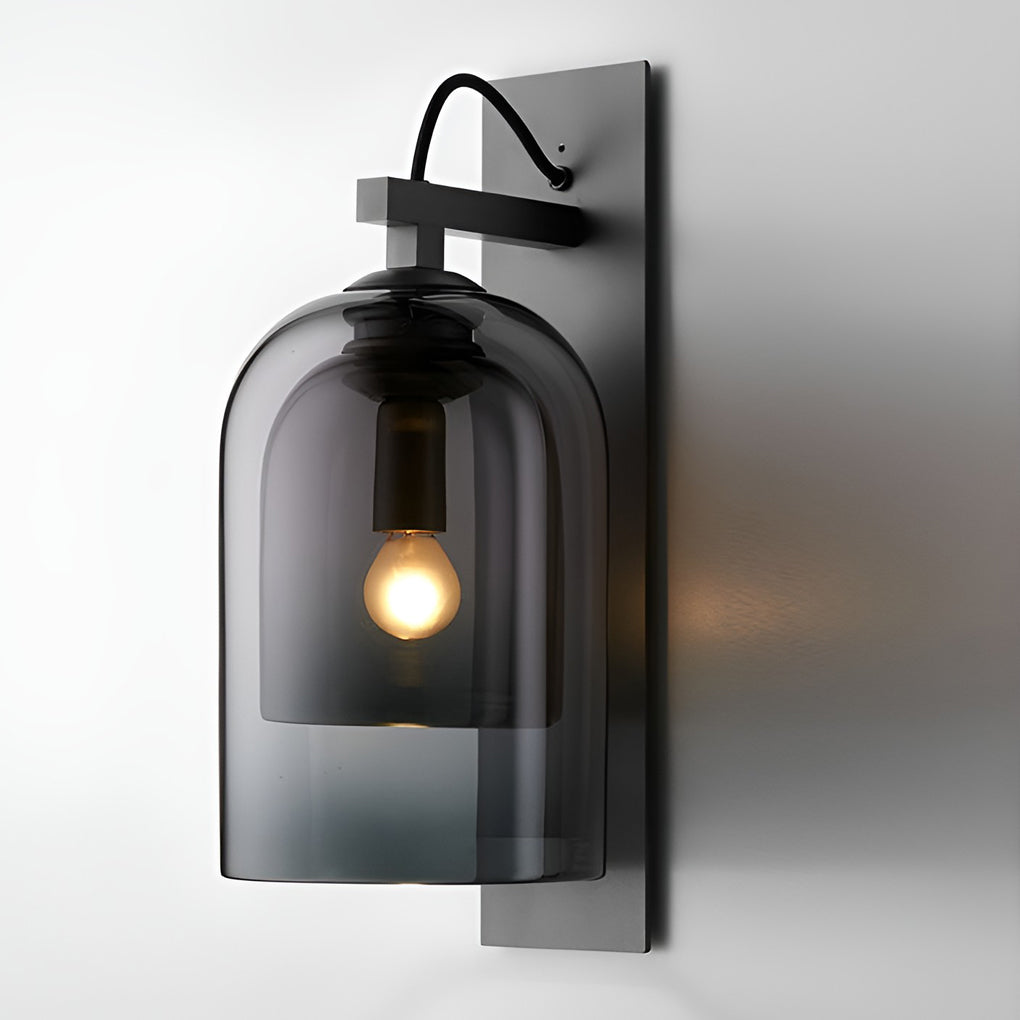 Minimalist Glass Iron Nordic Plug in Wall Lamp Wall Sconce Lighting-Lighom