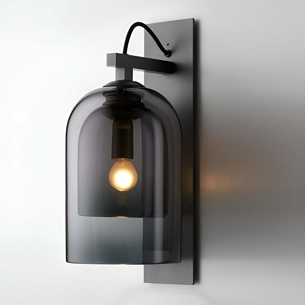 Minimalist Glass Iron Nordic Plug in Wall Lamp Wall Sconce Lighting-Lighom