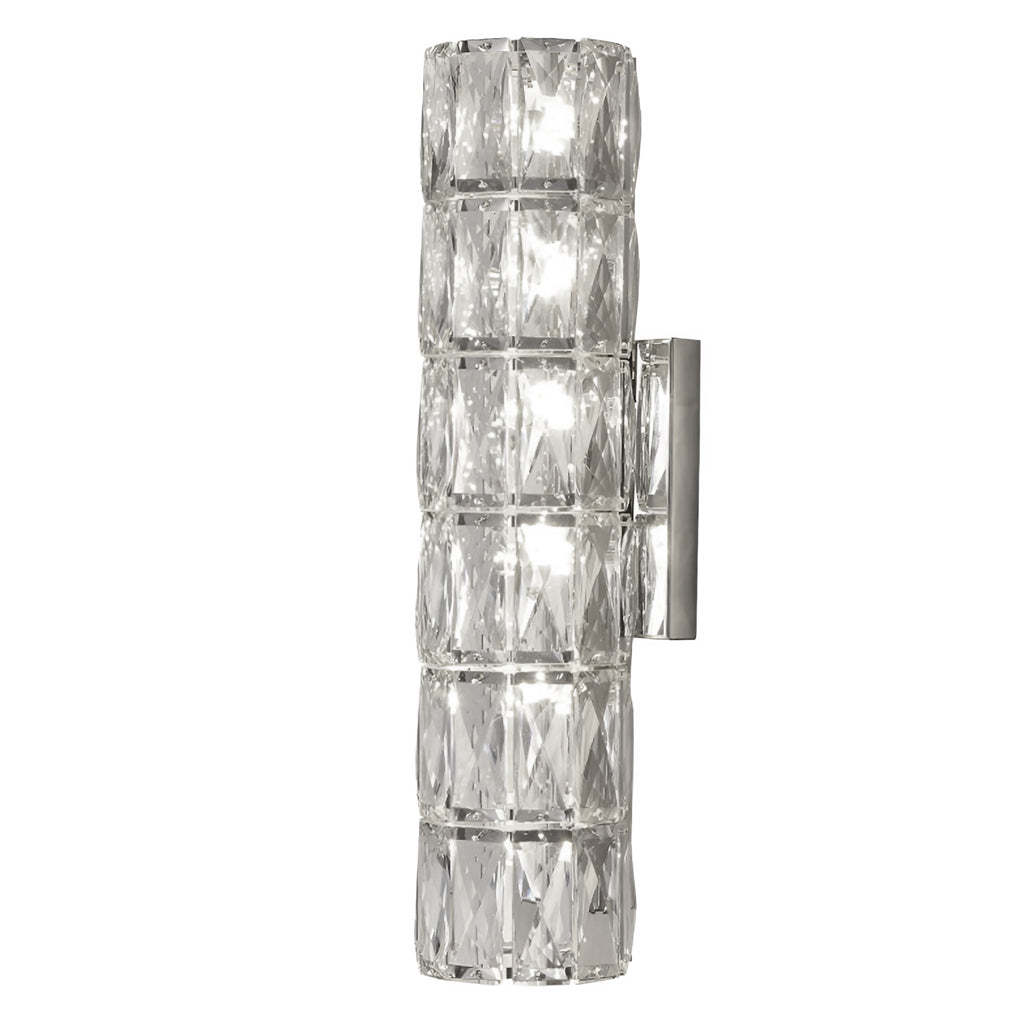 Cylindrical Crystal 3-Step Dimming LED Modern Wall Sconce