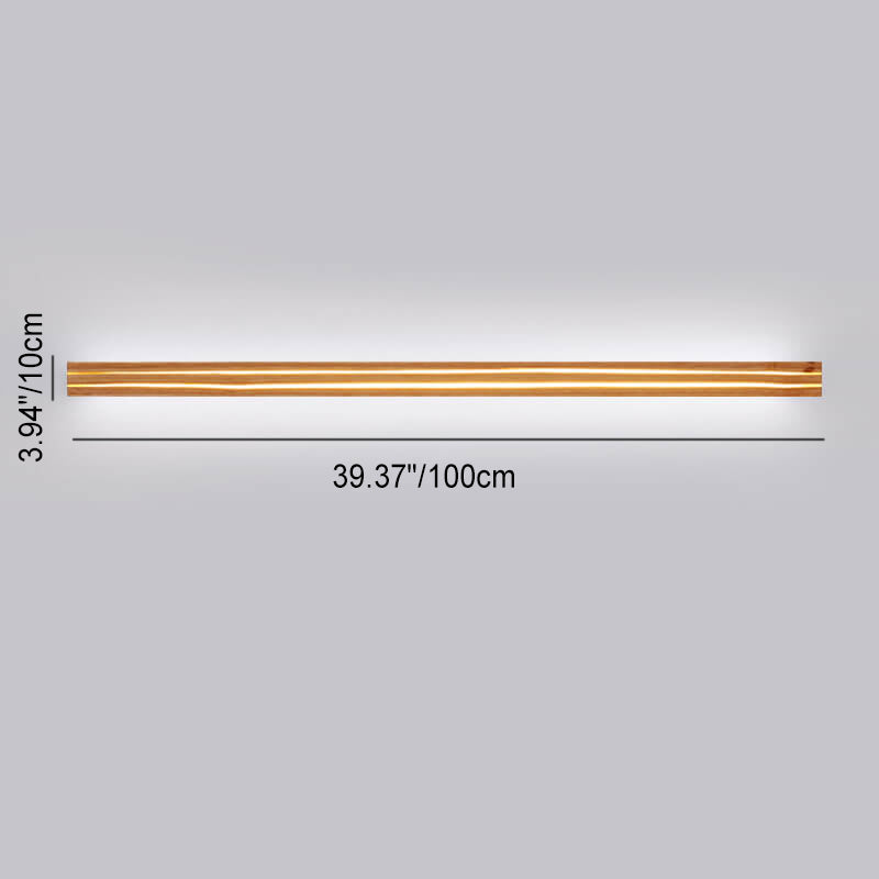 Japanese Wabi-Sabi Modern Linear Wood LED Sconce