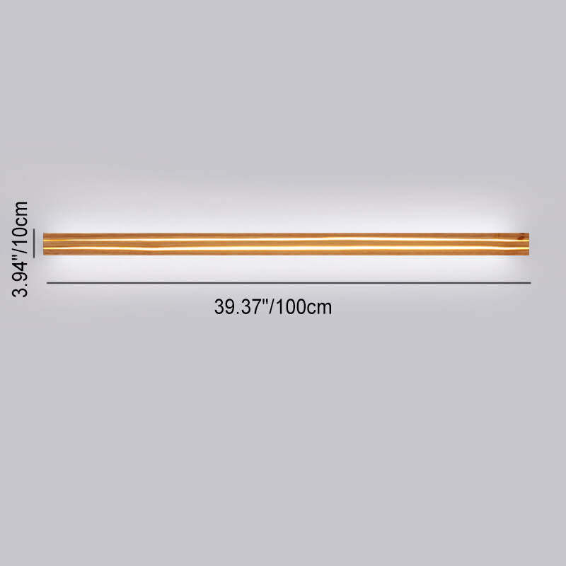 Japanese Wabi-Sabi Modern Linear Wood LED Sconce
