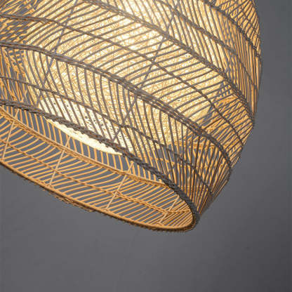 Vintage Rattan Handwoven Basket Lamp Fixtures