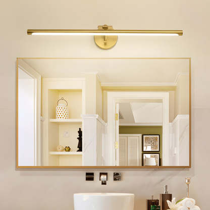 Sleek Rotatable Copper LED Bathroom Vanity Light Over Mirror Bath Bar-Lighom