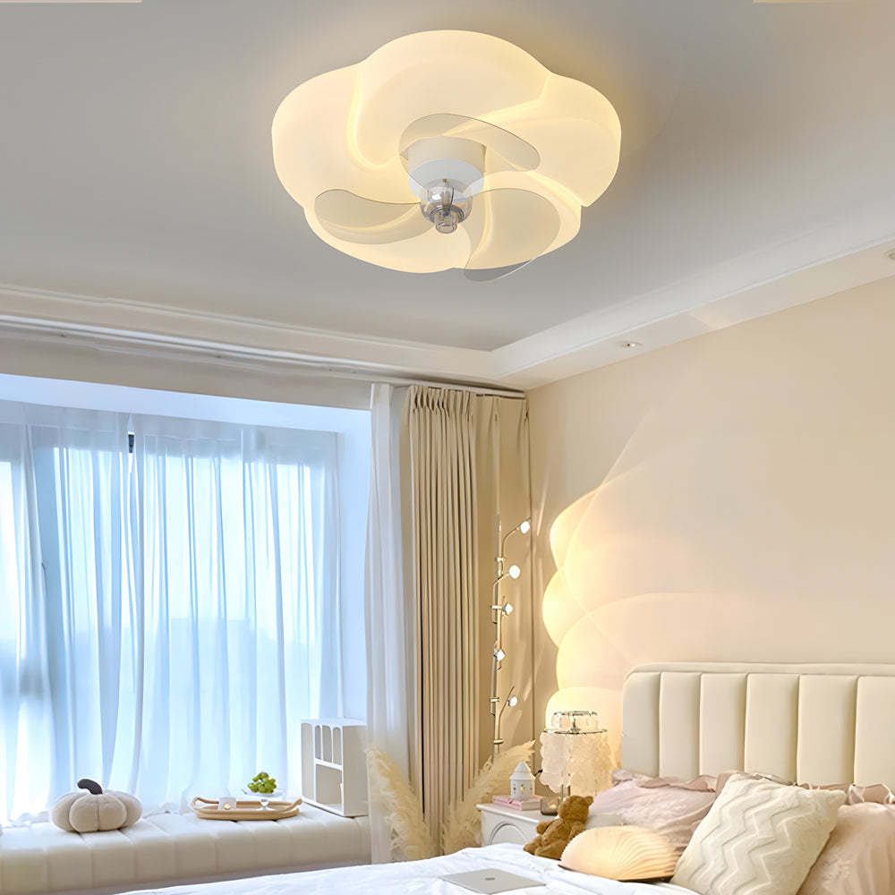Romantic Flower 3-Step Mute Shake-Head Ceiling Fan