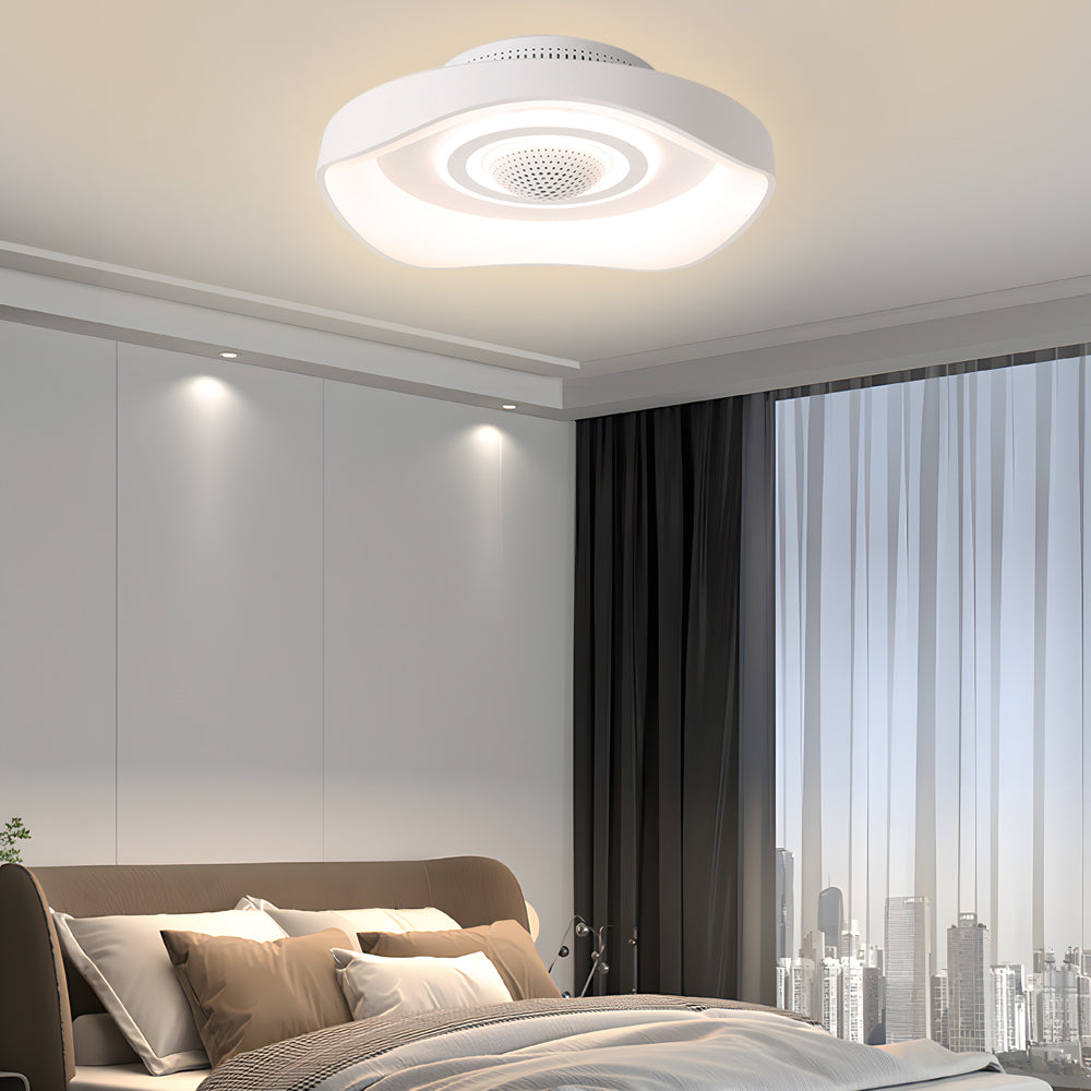 20" Modern Round Dimmable Bladeless LED Fan