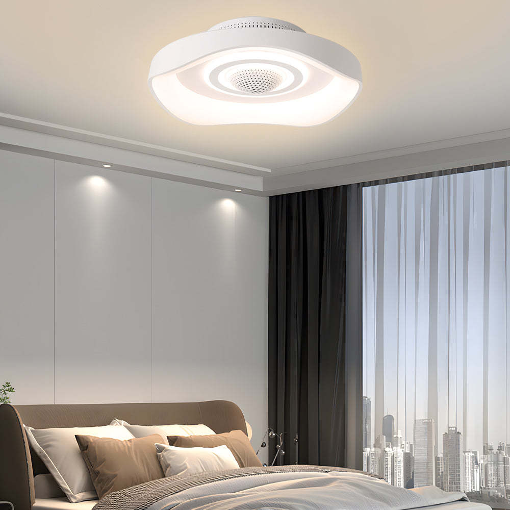 20" Modern Round Dimmable Bladeless LED Fan
