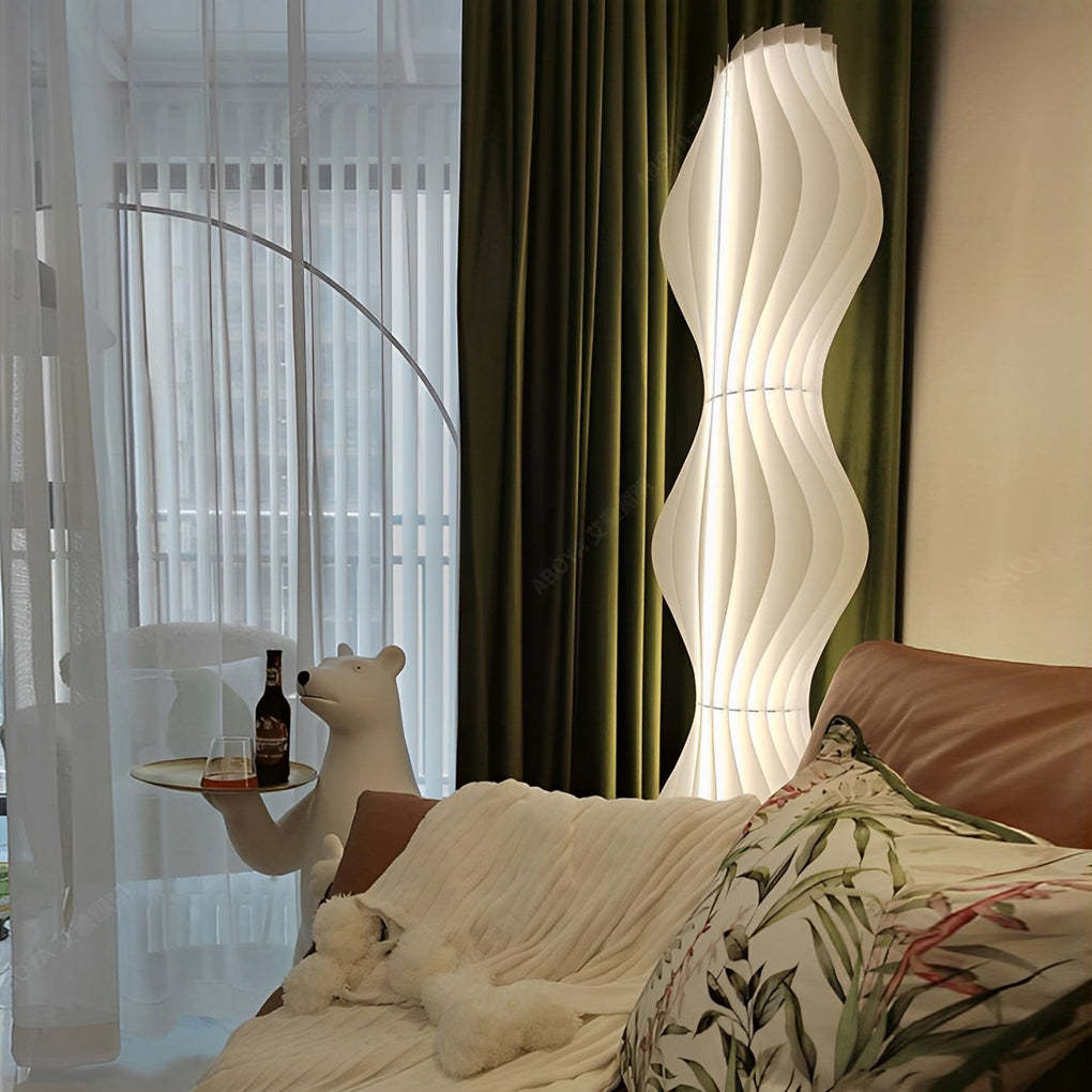 Modern Coastal LED Wavy Floor Lamp-Lighom