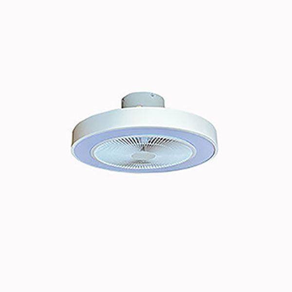 Minimalist Iron Copper LED Flush Mount Ceiling Fan Light