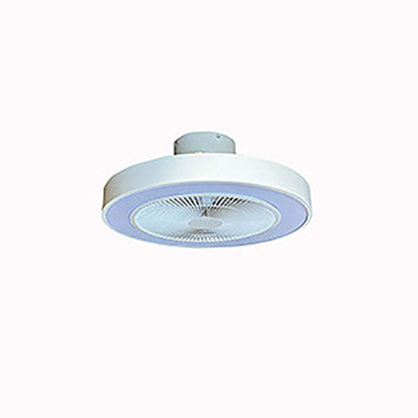 Minimalist Iron Copper LED Flush Mount Ceiling Fan Light