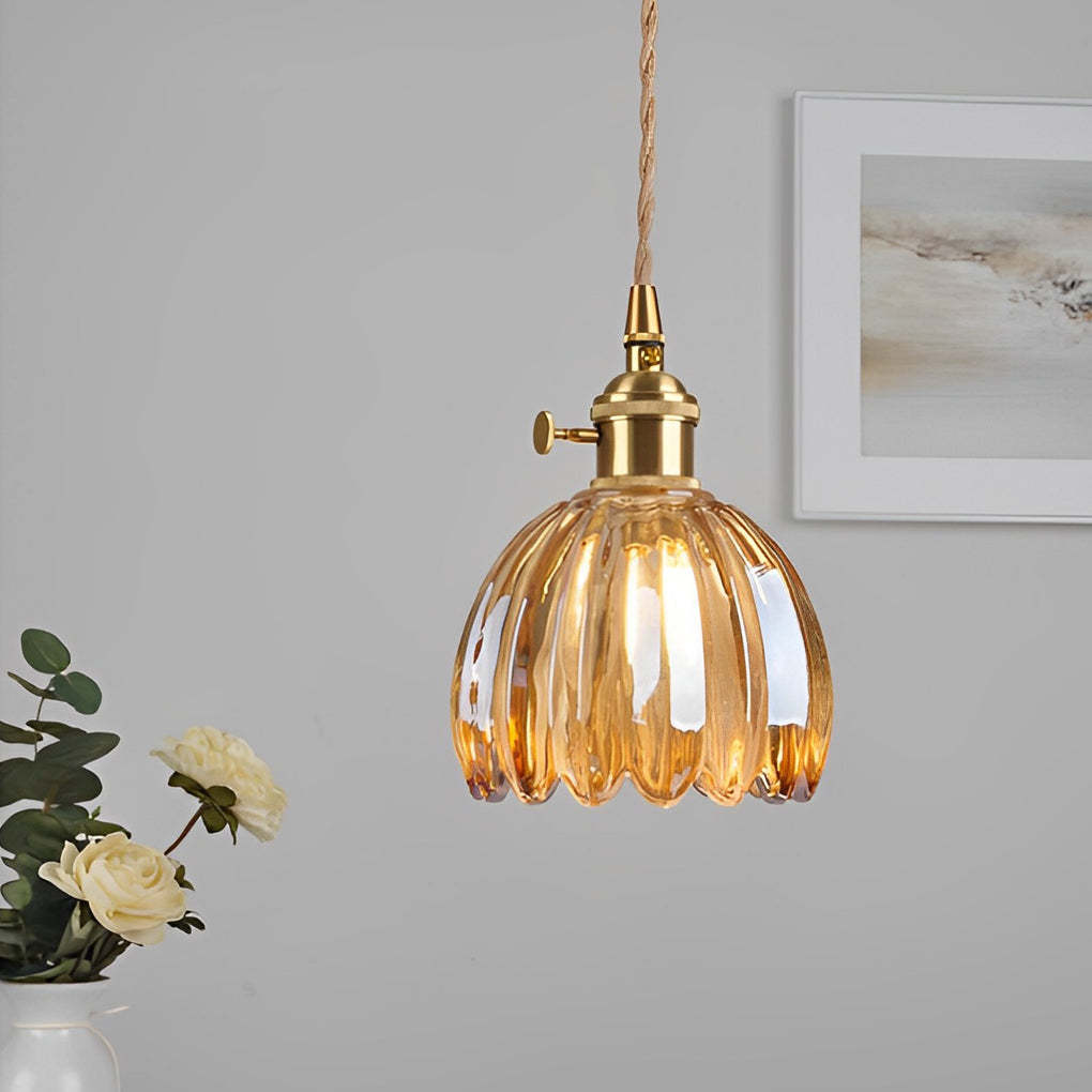 Flower Glass Artistic LED Nordic Hanging Lamp