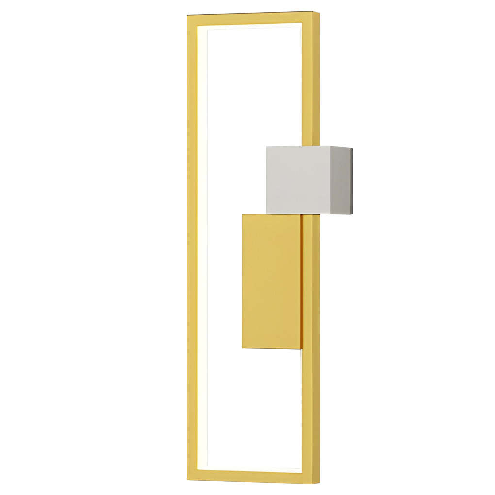 Rectangular Three-Color Nordic LED Wall Light — Gold / White