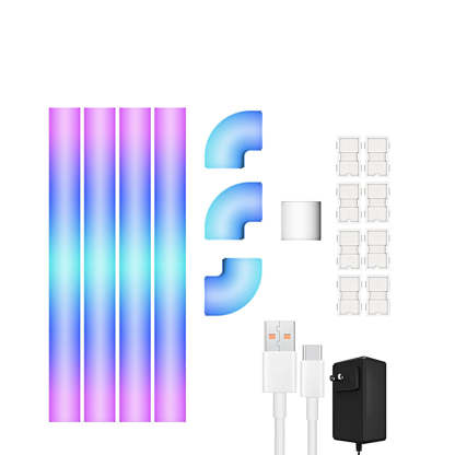 RGBIC Smart Wireless App Remote Control Splicing Decor Wall Sconce Lighting-Lighom