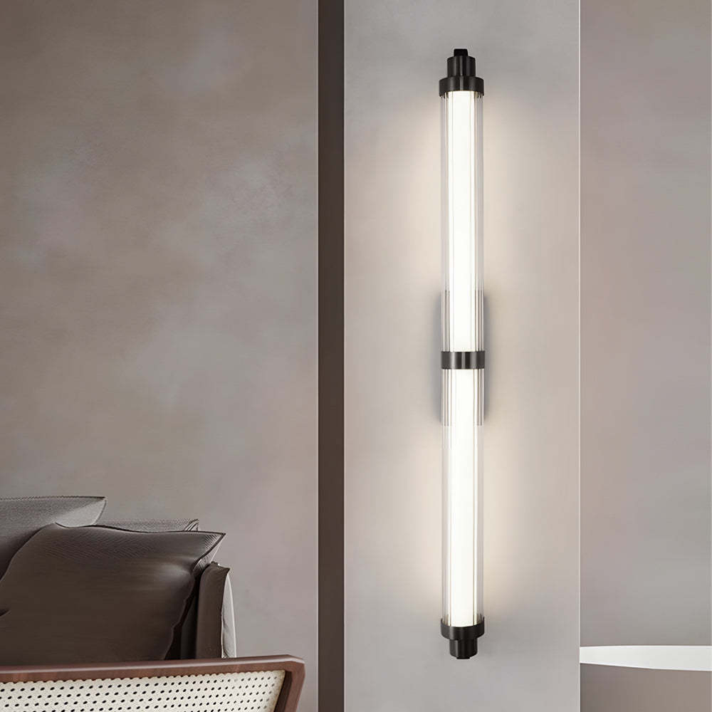 Modern Long Acrylic Tube LED Metallic Indoor Sconce Wall Lamp, 27.55''/35.43-Lighom