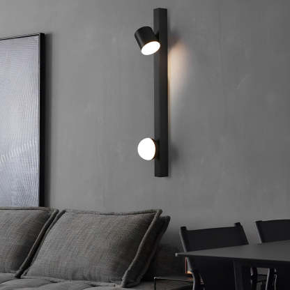 Adjustable Minimalist Creative Electroplated Metal Black Wall Sconces-Lighom