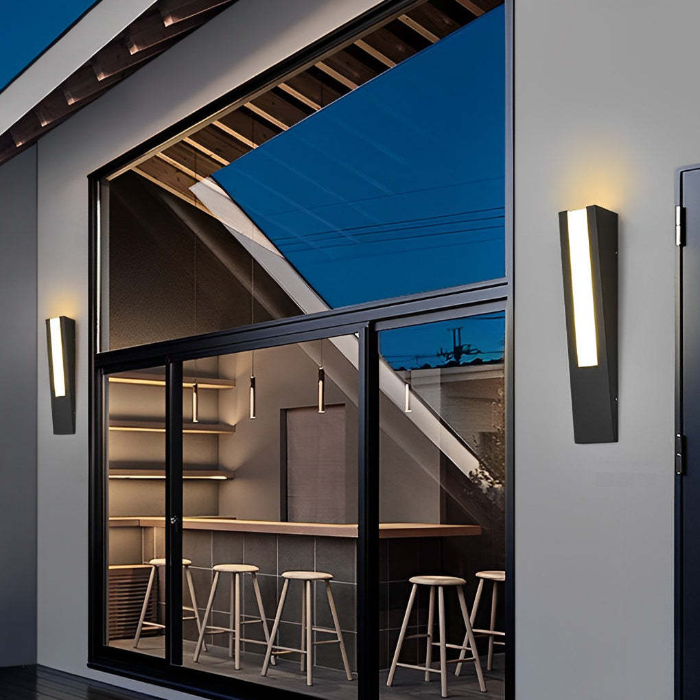 Minimalist LED Black Modern Outdoor Wall Light