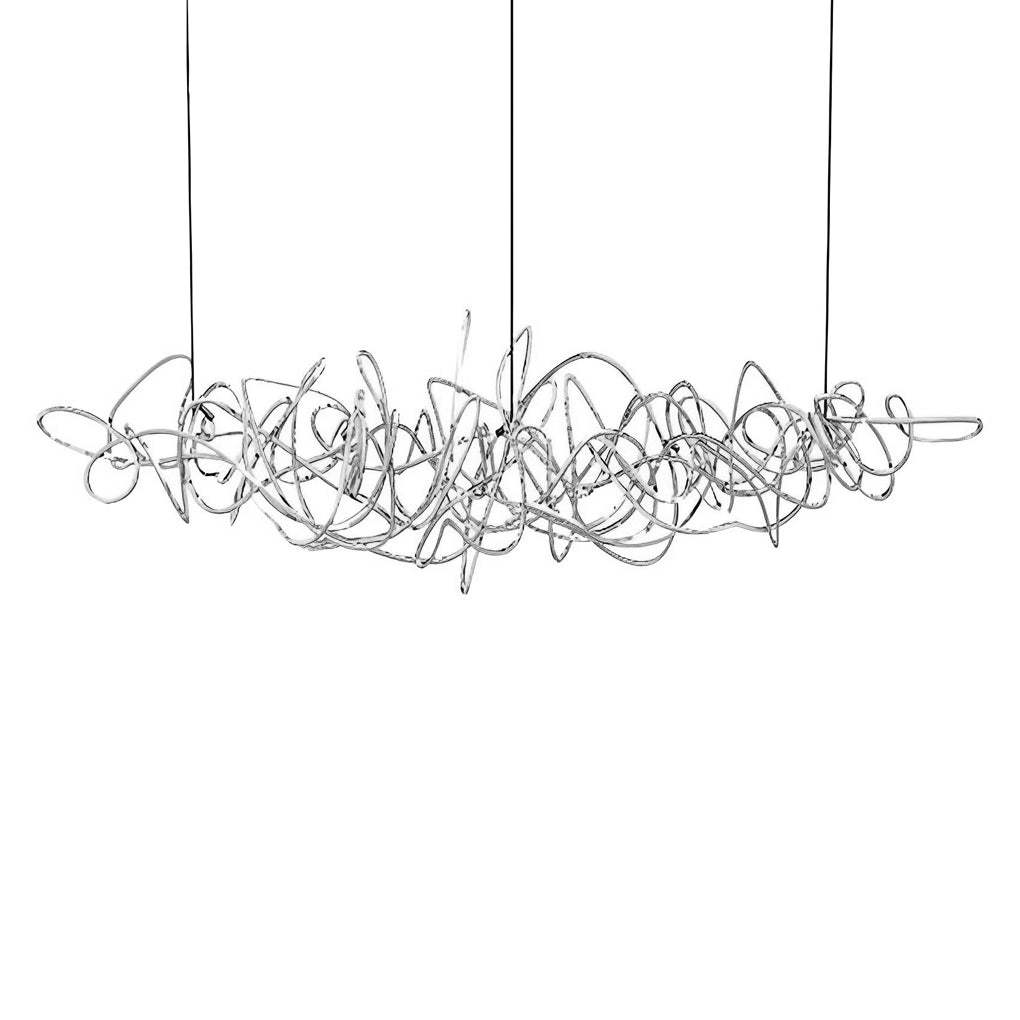 Irregular Plated LED Postmodern Chandelier