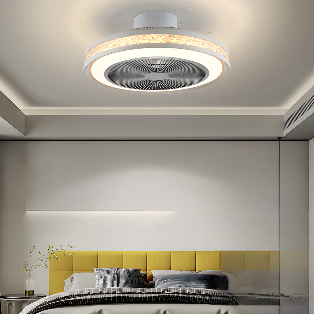Nordic Minimalist Stepless Dimming Bladeless Ceiling Fan