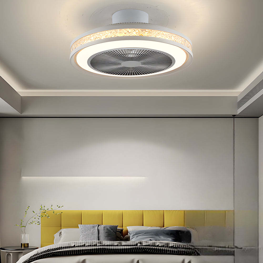 Nordic Minimalist Stepless Dimming Bladeless Ceiling Fan
