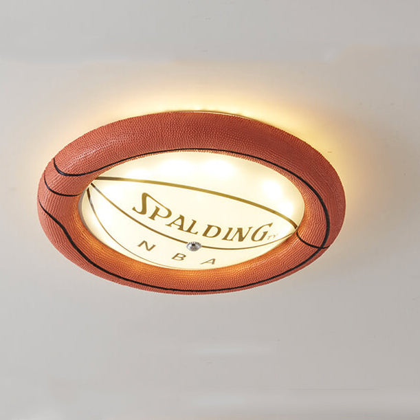 Resin Basketball LED Flush Mount Light