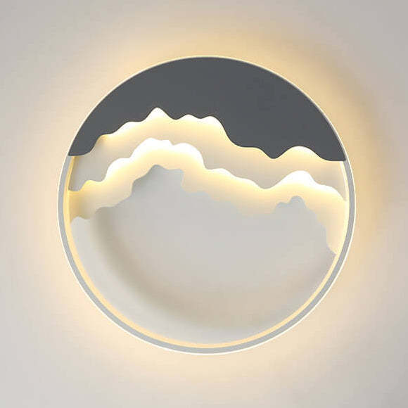 Nordic Sea Wave Round LED Flush Mount Light