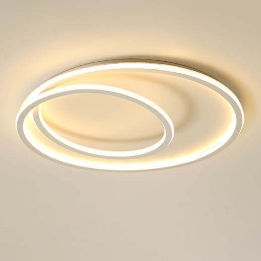 Nordic Minimalist Double Circle LED Flush Mount Light