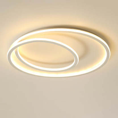 Nordic Minimalist Double Circle LED Flush Mount Light