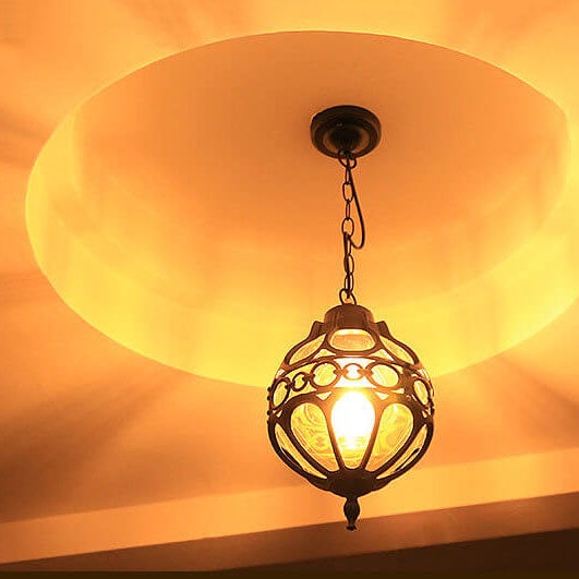 Retro Industrial Globe Outdoor Pendant Light