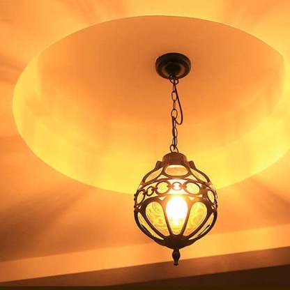 Retro Industrial Globe Outdoor Pendant Light