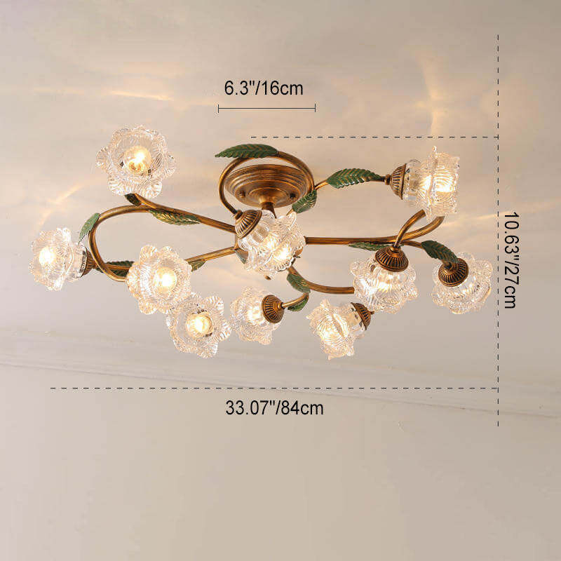 Modern Idyllic Iron Flower Branch Mount Light — 10 / A / 110V-120V For US/CA