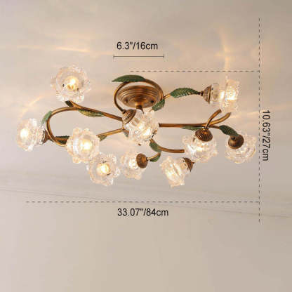 Modern Idyllic Iron Flower Branch Mount Light — 10 / A / 110V-120V For US/CA