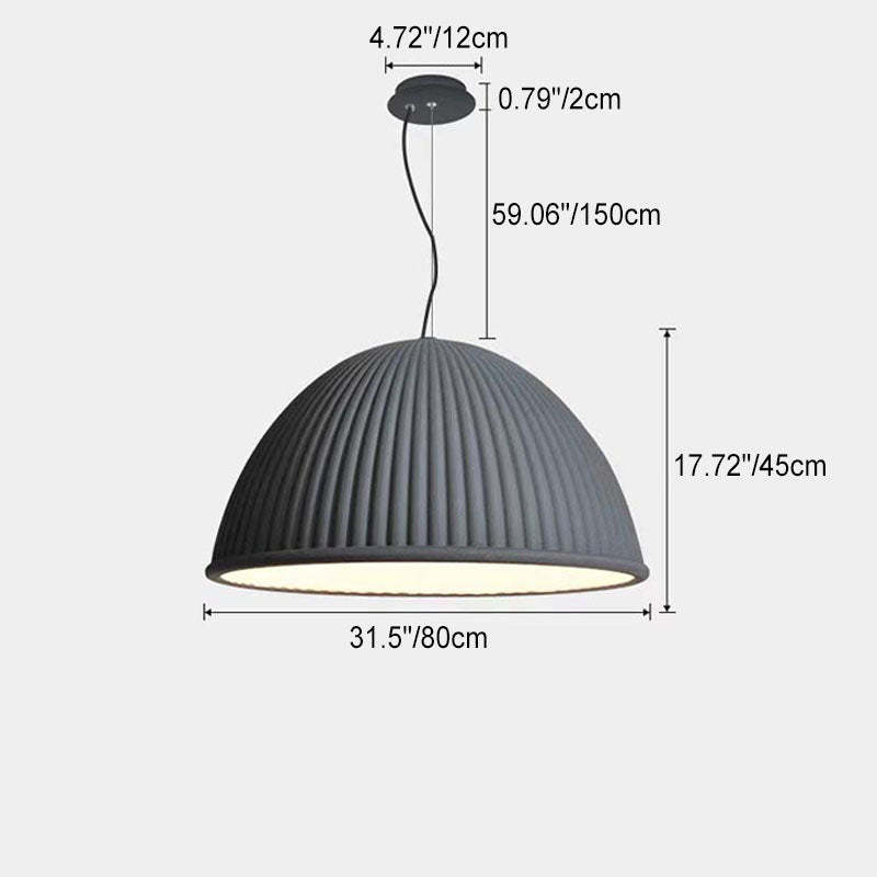 Scandinavian Resin Half Circle Stripe Pendant Light