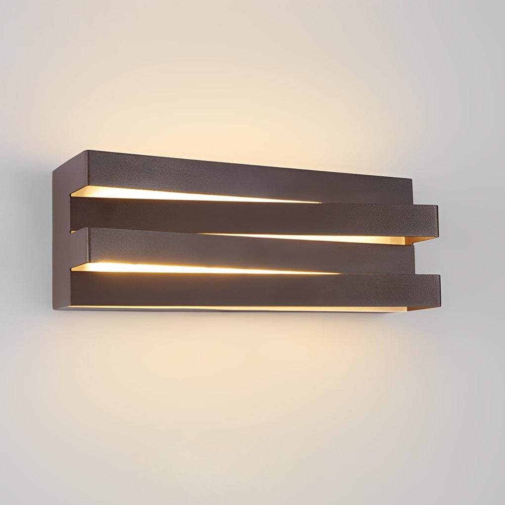 Lighom modern geometric brown wall sconces in synthetic metal acrylic