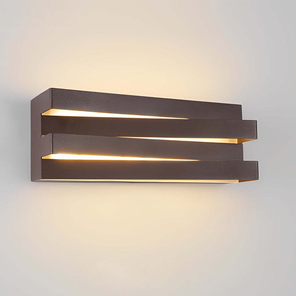 Lighom modern geometric brown wall sconces in synthetic metal acrylic