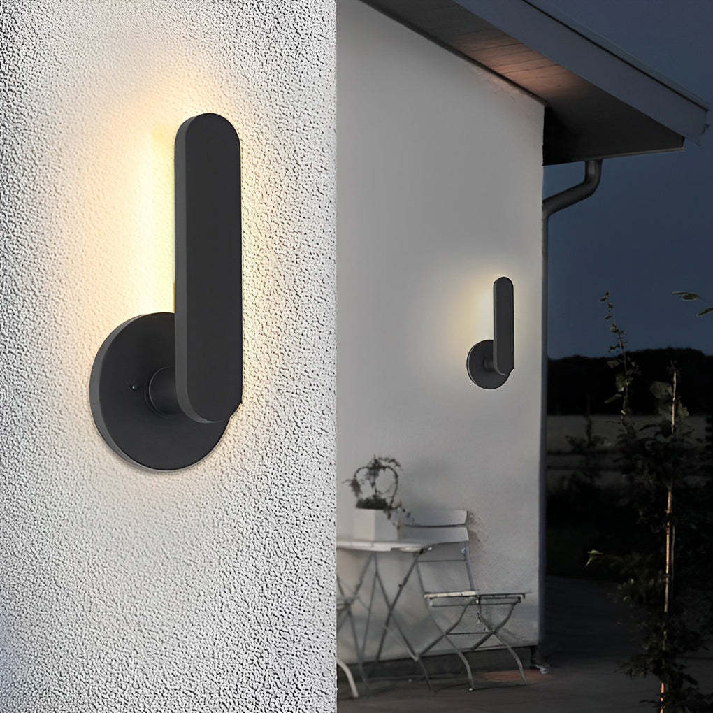 12 in. Matte Black Aluminum Armed LED Outdoor Wall Light